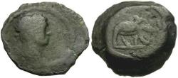 Ancient Coins - Trajan (AD 98-117). Egypt. Alexandria Æ Dichalkon / Elephant