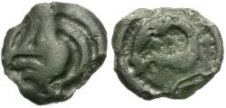 Ancient Coins - Ancient France. Celtic Gaul. Bituriges Cubi Tribe Potin / Animal