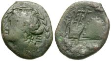 Ancient Coins - Campania. Neapolis Æ19 / Omphalos