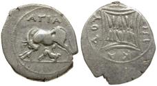 Ancient Coins - Illyria. Apollonia. Agias and Epikades, magistrates AR Drachm