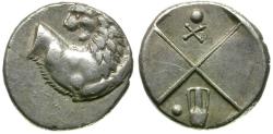Ancient Coins - Thracian Chersonesos AR Hemidrachm / Amphora