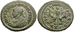 Ancient Coins - Probus (AD 276-282) Æ Antoninianus / Sol in Quadriga