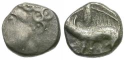 Ancient Coins - Ancient France. Celtic Gaul. Sequani Tribe AR Quinarius / Boar