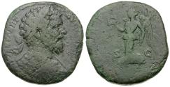 Ancient Coins - Septimius Severus (AD 193-211) Æ Sestertius / Victory