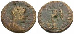 Ancient Coins - Gallienus (AD 253-268). Macedon. Thessalonica Æ27 / RPC Plate Coin