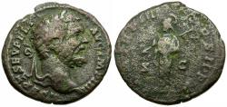 Ancient Coins - Septimius Severus (AD 193-211) Æ AS / Minerva