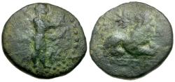 Ancient Coins - Ionia. Miletos Æ18 / Lion