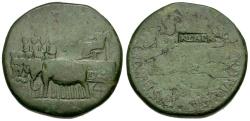 Ancient Coins - Divus Augustus. Struck under Tiberius Æ Sestertius / Elephant Quadriga
