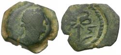 Ancient Coins - Trajan (AD 98-117). Egypt. Alexandria Æ Dichalkon / Caduceus