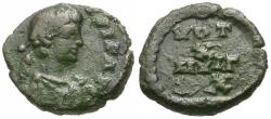 Ancient Coins - Theodosius II (AD 408-450) Æ4 / Wreath