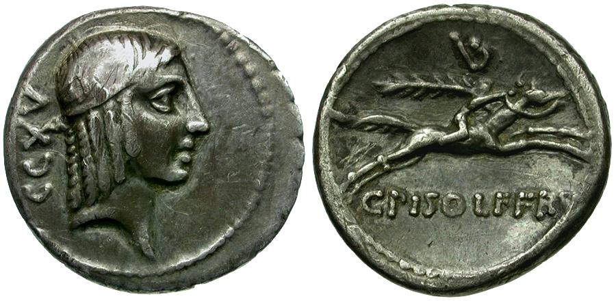 AR Denarius. Roman Coin, Roman Republic, Moneyers, C 
