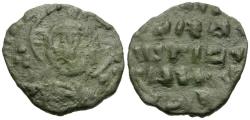 Ancient Coins - *Sear 1813* Byzantine Empire. Anonymous. Class A2 Imitative Æ Follis / Portrait of Christ