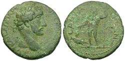 Ancient Coins - Antoninus Pius (AD 138-161). Lycaonia. Savatra Æ26 / Deity and Fish