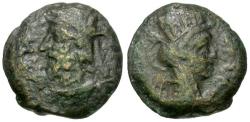 Ancient Coins - Kings of Parthia. Vologases IV (AD 147-191) Æ16 / Tyche