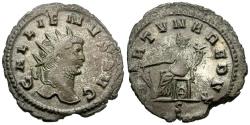 Ancient Coins - Gallienus, sole reign (AD 260-268) Silvered Æ Antoninianus / Fortuna