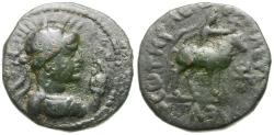 Ancient Coins - Kushan Kings of India. Soter Megas (AD 80-90) Æ Tetradrachm / King on Horseback