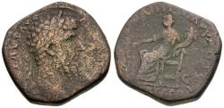 Ancient Coins - Lucius Verus (AD 161-169) Æ Sestertius / Fortuna