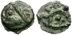 Ancient Coins - Ancient France. Celtic Gaul. Leuci Tribe Potin / Boar