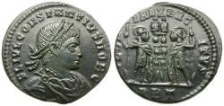 Ancient Coins - Constantius II, as Caesar (AD 324-337) Æ4 / Soldiers