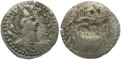 Ancient Coins - Hunnic Tribes. Hephthalite (Nezak Huns). Napki Malik coinage AR Drachm