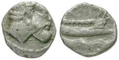Ancient Coins - Phoenicia. Arados AR Obol / Galley