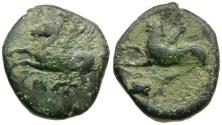 Ancient Coins - Akarnania. Leukas Æ15 / Chimera
