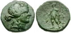 Ancient Coins - Thrace. Maroneia Æ17 / Dionysos
