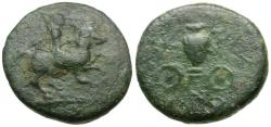 Ancient Coins - Thessaly. Krannon Æ17 / Hydria