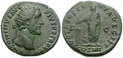 Ancient Coins - Antoninus Pius (AD 138-161) &#198; Dupondius / Emperor Sacrificing