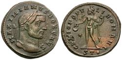 Ancient Coins - Galerius, as Caesar (AD 293-305) Æ Follis / Genius