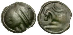 Ancient Coins - Ancient France. Celtic Gaul. Sequani Tribe Potin / Horse