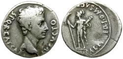 Ancient Coins - Augustus (27 BC-AD 14) AR Denarius / Mars