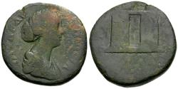 Ancient Coins - Diva Faustina II (died AD 175/6) Æ Sestertius / Altar