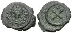 Ancient Coins - *Sear 436* Byzantine Empire. Tiberius II Constantine (AD 578-582) Æ Decanummium