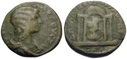 Ancient Coins - Julia Domna (AD 193-217). Coele-Syria. Damascus Æ23 / Lindgren Plate Coin