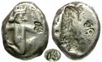 Ancient Coins - Persian Empire. Achaemenids. Time of Artaxerxes I - Xerxes II (455-420 BC) AR Siglos