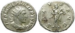 Ancient Coins - Philip I (AD 244-249) AR Antoninianus / Salus