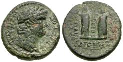 Ancient Coins - Nero (AD 54-68). Phrygia. Laodicea ad Lycum. Homonoia (alliance) with Smyrna Æ25 / Demoi of Laodicea and Smyrna