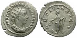 Ancient Coins - Gordian III (AD 238-244) AR Antoninianus / Laetitia
