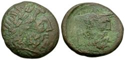 Ancient Coins - Akarnania. The Oiniadai &AElig;22 / River god