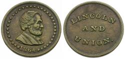 Us Coins - Civil War Token / Lincoln and Union