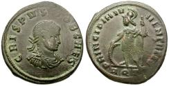 Ancient Coins - Crispus, Caesar (AD 317-326) Æ3 / Crispus in Military Dress
