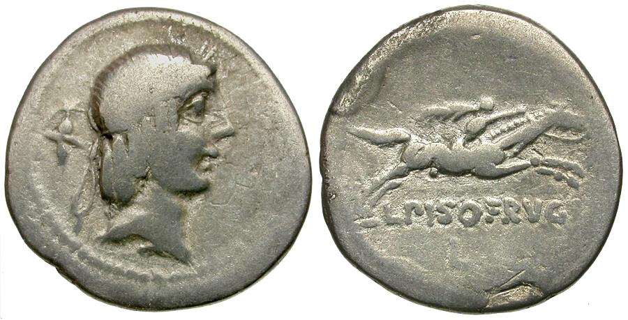 Roman Republic, C. Calpurnius Piso L. f. Frugi. Rome ca 