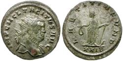 Ancient Coins - Tacitus (AD 275-276) Silvered Æ Antoninianus / Laetitia