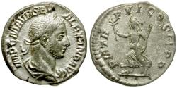 Ancient Coins - Severus Alexander (AD 222-235) AR Denarius / Pax