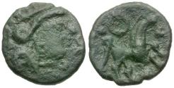 Ancient Coins - Ancient France. Celtic Gaul. Ambiani Tribe Æ15 / Horse