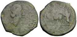 Ancient Coins - Augustus (27 BC-AD 14). Spain. Emerita Æ32 / Priest Ploughing