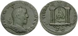 Ancient Coins - Trebonianus Gallus (AD 251-253). Seleucis and Pieria. Antiochia ad Orontem &#198;30 / Tyche in Temple