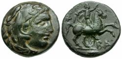 Ancient Coins - Kings of Macedon. Philip III Arrhidaios Æ18 / Youth on horseback