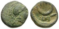 Ancient Coins - Troas. Sigeion Æ10 / Crescent